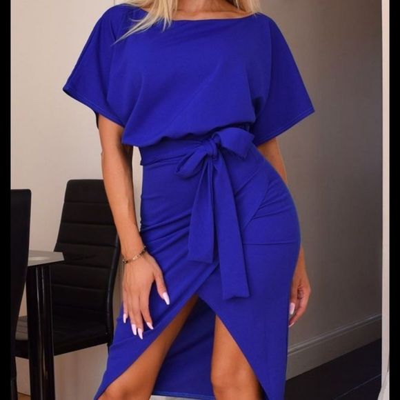 Missfiga batwing belted dress. Bought from SilkFred. NWT - Picture 1 of 5